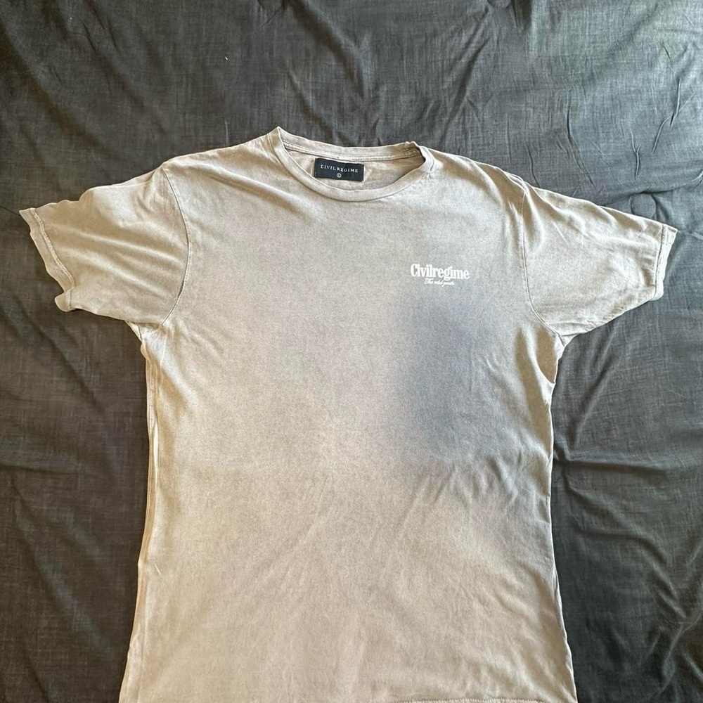 Civil Clothing Men's Grey and Red T-shirt